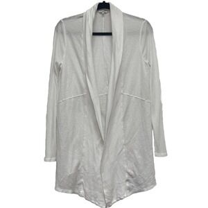 Splendid Large White Jacket Shawl Collar Size L‎ Long Sleeve Comfort Knit